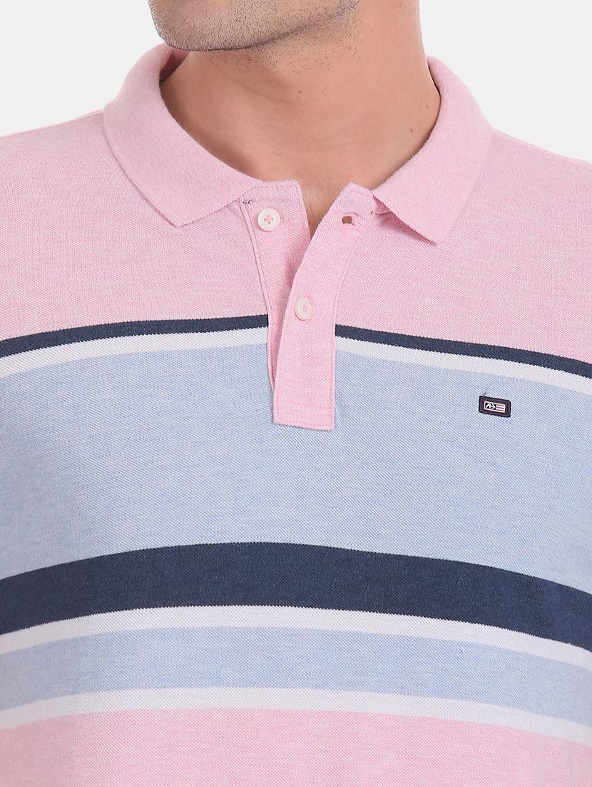 pink striped polo t-shirt - 17630787 - Zoom Image - 5