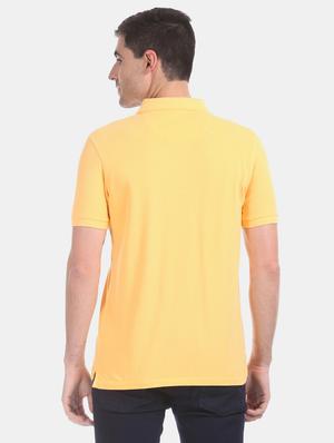 yellow solid polo t-shirt - 17630791 - Standard Image - 3
