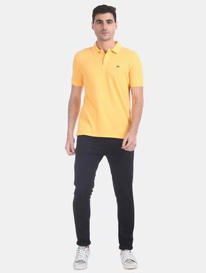 yellow solid polo t-shirt - 17630791 - Standard Image - 4