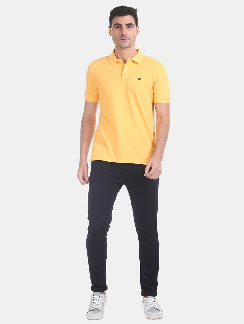 yellow solid polo t-shirt - 17630791 - Zoom Image - 4