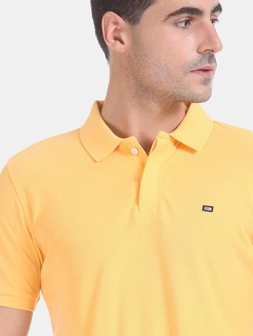 yellow solid polo t-shirt - 17630791 - Zoom Image - 5