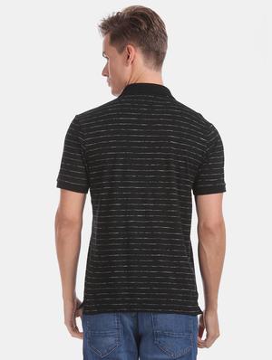 black striped polo t-shirt - 17630798 - Standard Image - 3