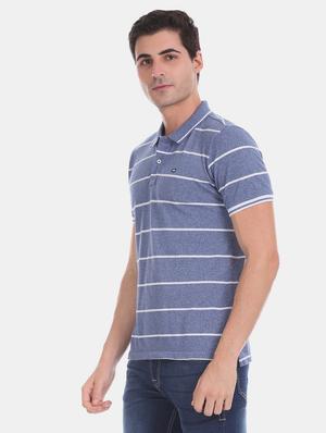 blue striped polo t-shirt - 17630803 - Standard Image - 2