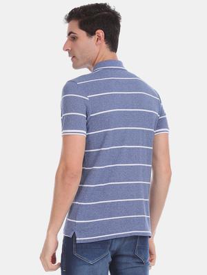blue striped polo t-shirt - 17630803 - Standard Image - 3