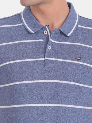 blue striped polo t-shirt - 17630803 - Standard Image - 5