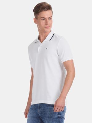 white solid polo t-shirt - 17630811 - Standard Image - 2