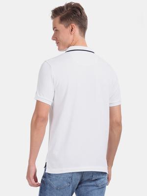 white solid polo t-shirt - 17630811 - Standard Image - 3