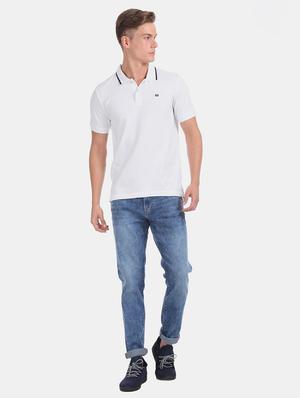 white solid polo t-shirt - 17630811 - Standard Image - 4