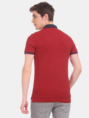 red solid polo t-shirt - 17630814 - Standard Image - 3
