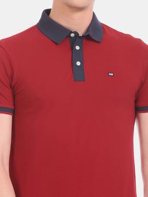 red solid polo t-shirt - 17630814 - Standard Image - 5