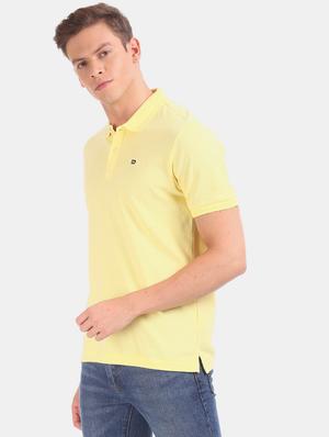yellow solid polo t-shirt - 17630823 - Standard Image - 2