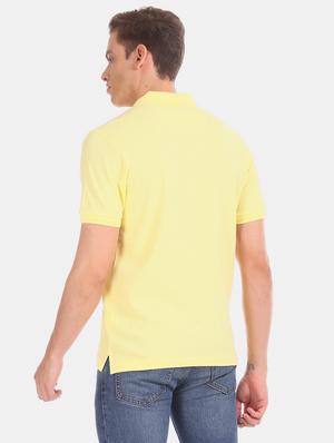 yellow solid polo t-shirt - 17630823 - Standard Image - 3