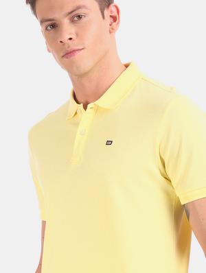 yellow solid polo t-shirt - 17630823 - Standard Image - 5