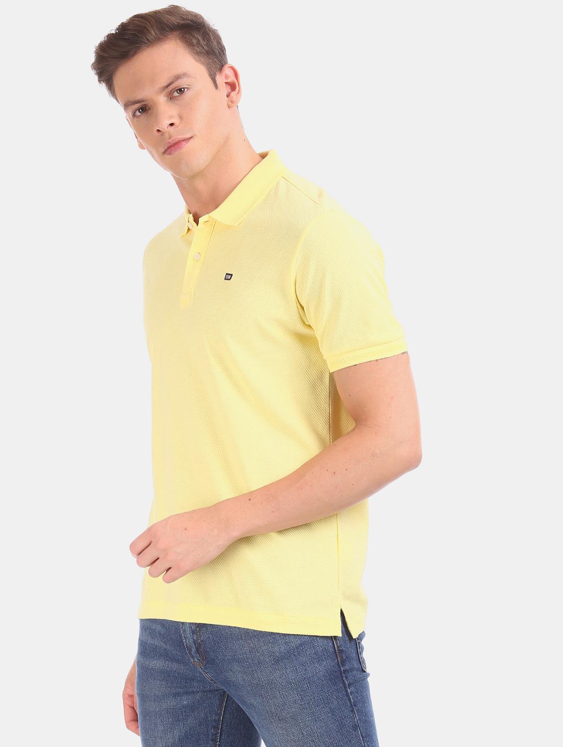 yellow solid polo t-shirt - 17630823 - Zoom Image - 2