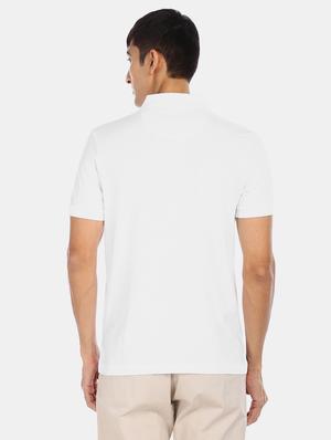 white printed polo t-shirt - 17630857 - Standard Image - 2