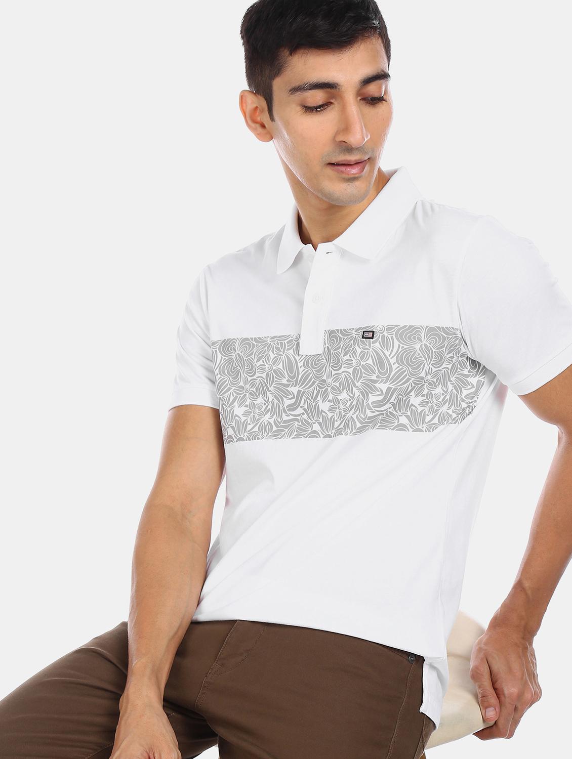 white printed polo t-shirt - 17630866 - Zoom Image - 4
