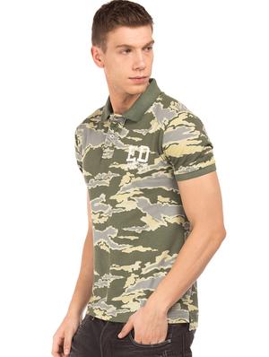 green camouflage polo t-shirt - 17630900 - Standard Image - 2