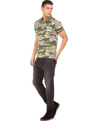 green camouflage polo t-shirt - 17630900 - Standard Image - 4
