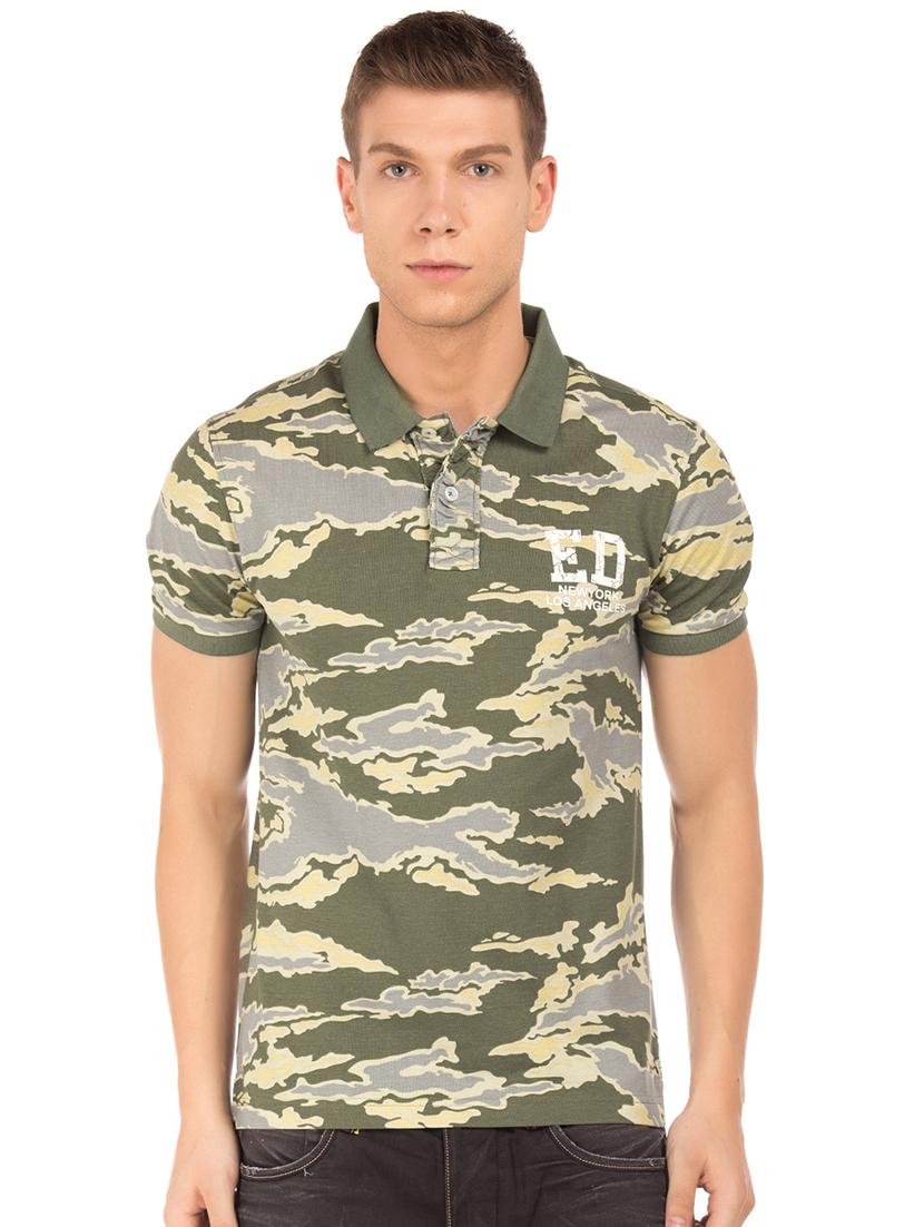 green camouflage polo t-shirt - 17630900 - Zoom Image - 1
