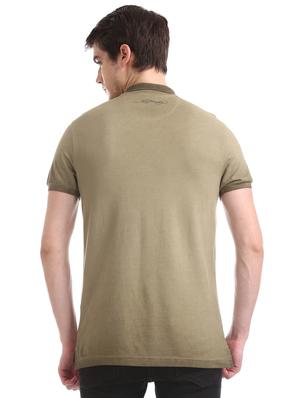 brown typographic polo t-shirt - 17630937 - Standard Image - 3