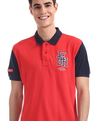 blue typographic polo t-shirt - 17630939 - Standard Image - 5