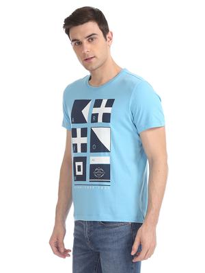 blue front print t-shirt - 17630976 - Standard Image - 2
