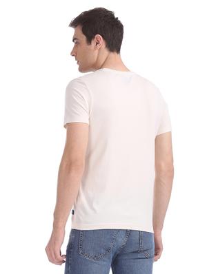off white chest print t-shirt - 17630983 - Standard Image - 3