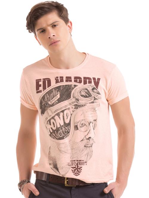 pink front print t-shirt - 17631012 - Standard Image - 1