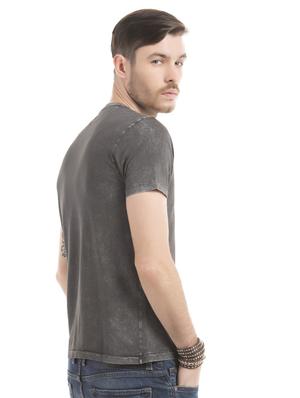 grey solid t-shirt - 17631024 - Standard Image - 3