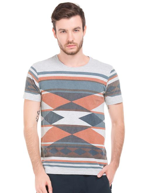 grey printed t-shirt - 17631056 - Standard Image - 1