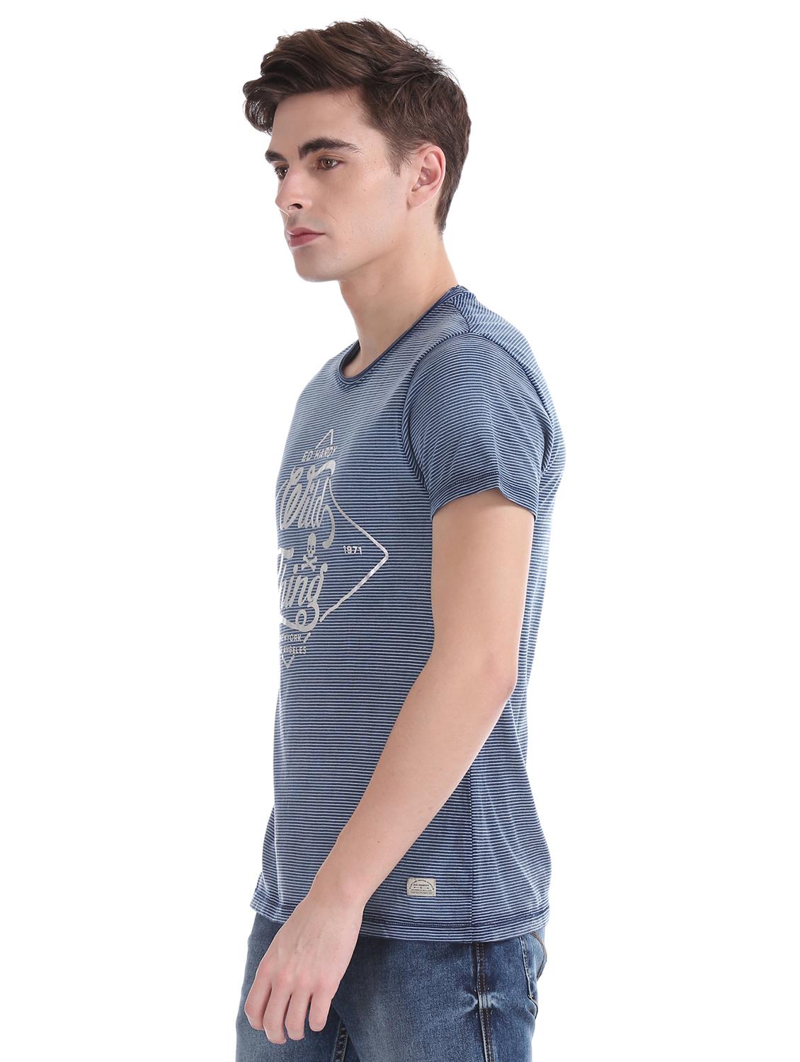 blue printed t-shirt - 17631139 - Zoom Image - 2