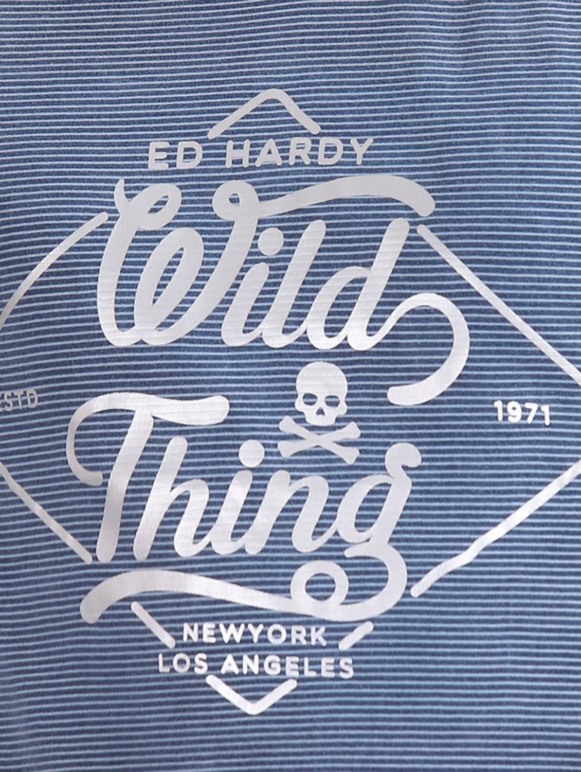 blue printed t-shirt - 17631139 - Zoom Image - 5