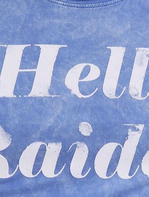blue chest print t-shirt - 17631164 - Standard Image - 5