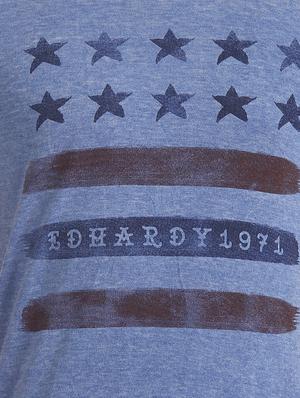 blue chest print t-shirt - 17631165 - Standard Image - 5