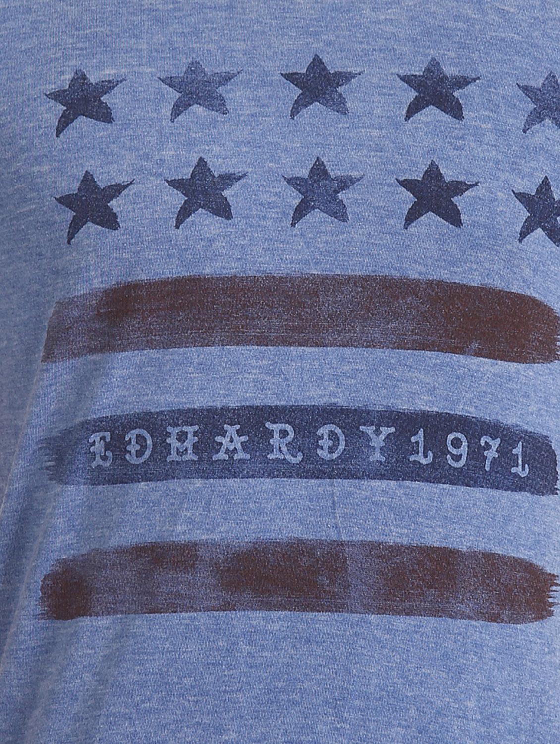 blue chest print t-shirt - 17631165 - Zoom Image - 5