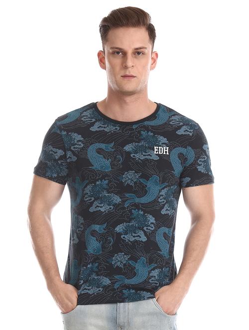 blue printed t-shirt - 17631185 - Standard Image - 1