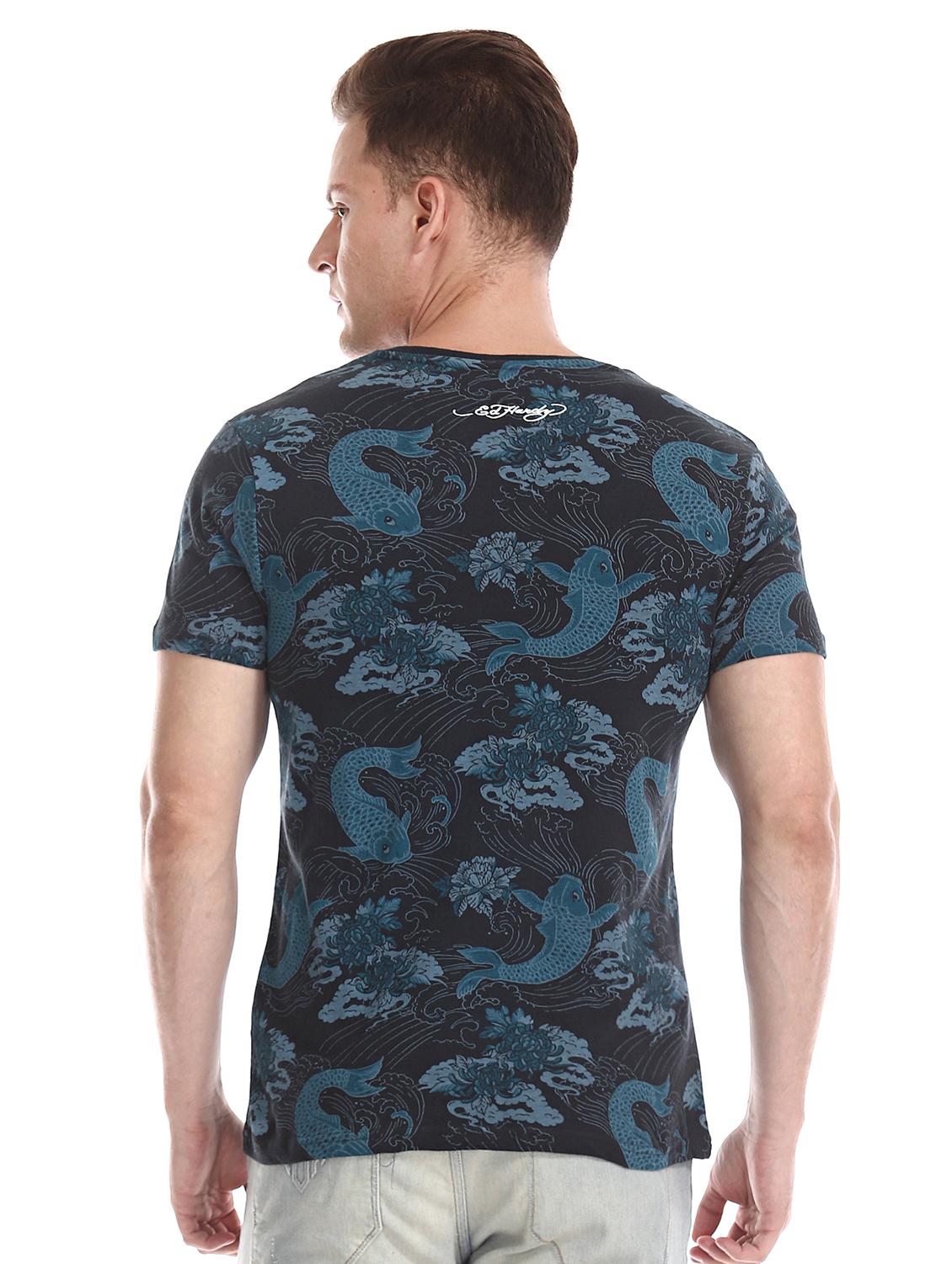 blue printed t-shirt - 17631185 - Zoom Image - 3