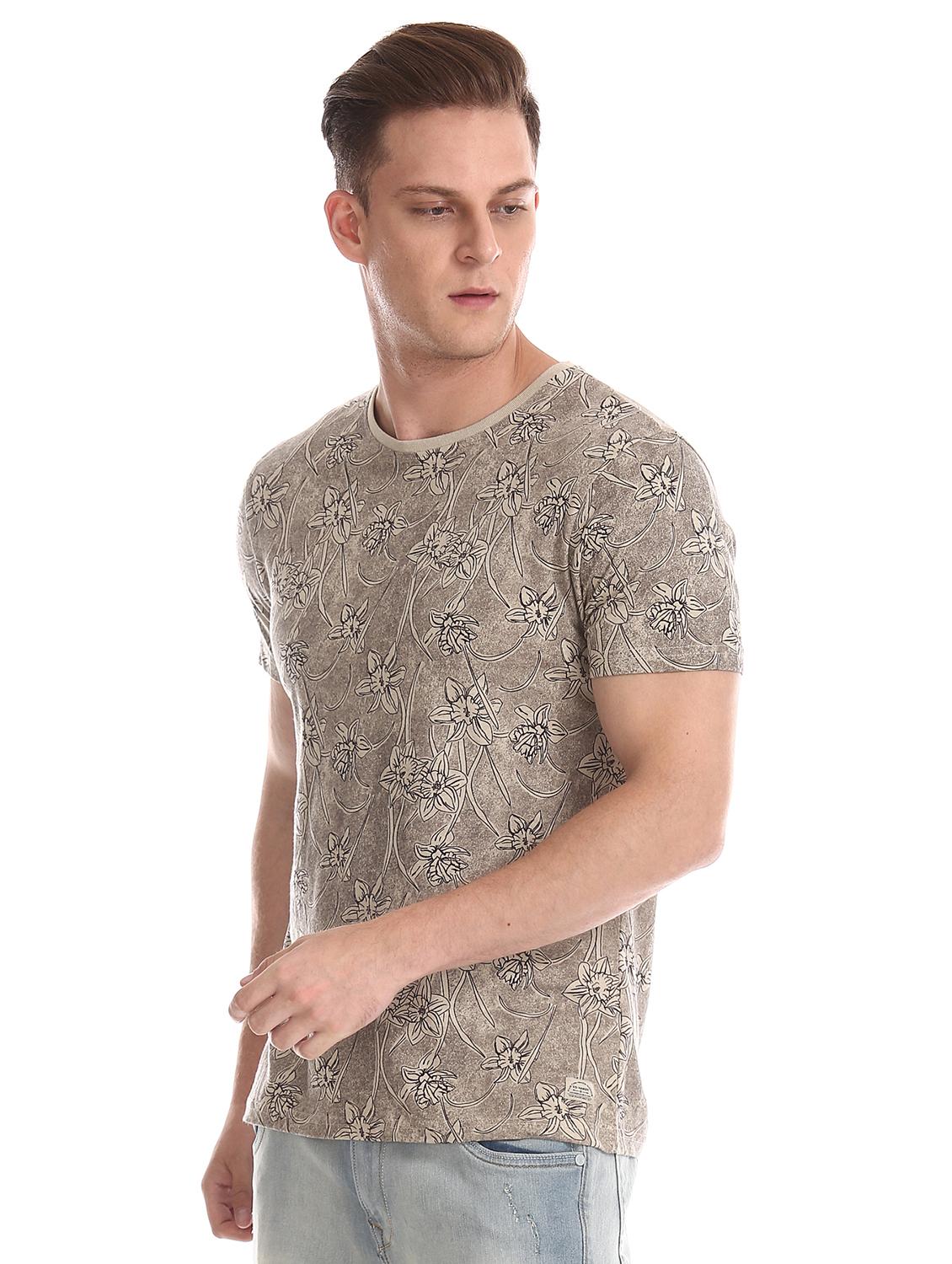 beige printed t-shirt - 17631192 - Zoom Image - 2