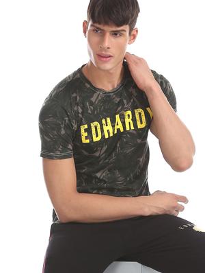 olive green all over printed t-shirt - 17631213 - Standard Image - 3
