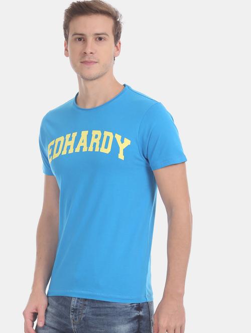 blue printed t-shirt - 17631233 - Standard Image - 1