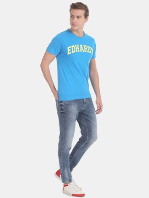 blue printed t-shirt - 17631233 - Standard Image - 4