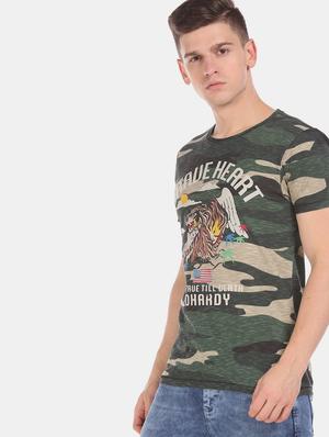 green printed t-shirt - 17631236 - Standard Image - 2