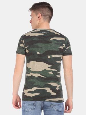 green printed t-shirt - 17631236 - Standard Image - 3