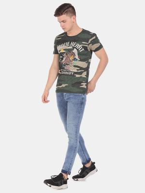 green printed t-shirt - 17631236 - Standard Image - 4