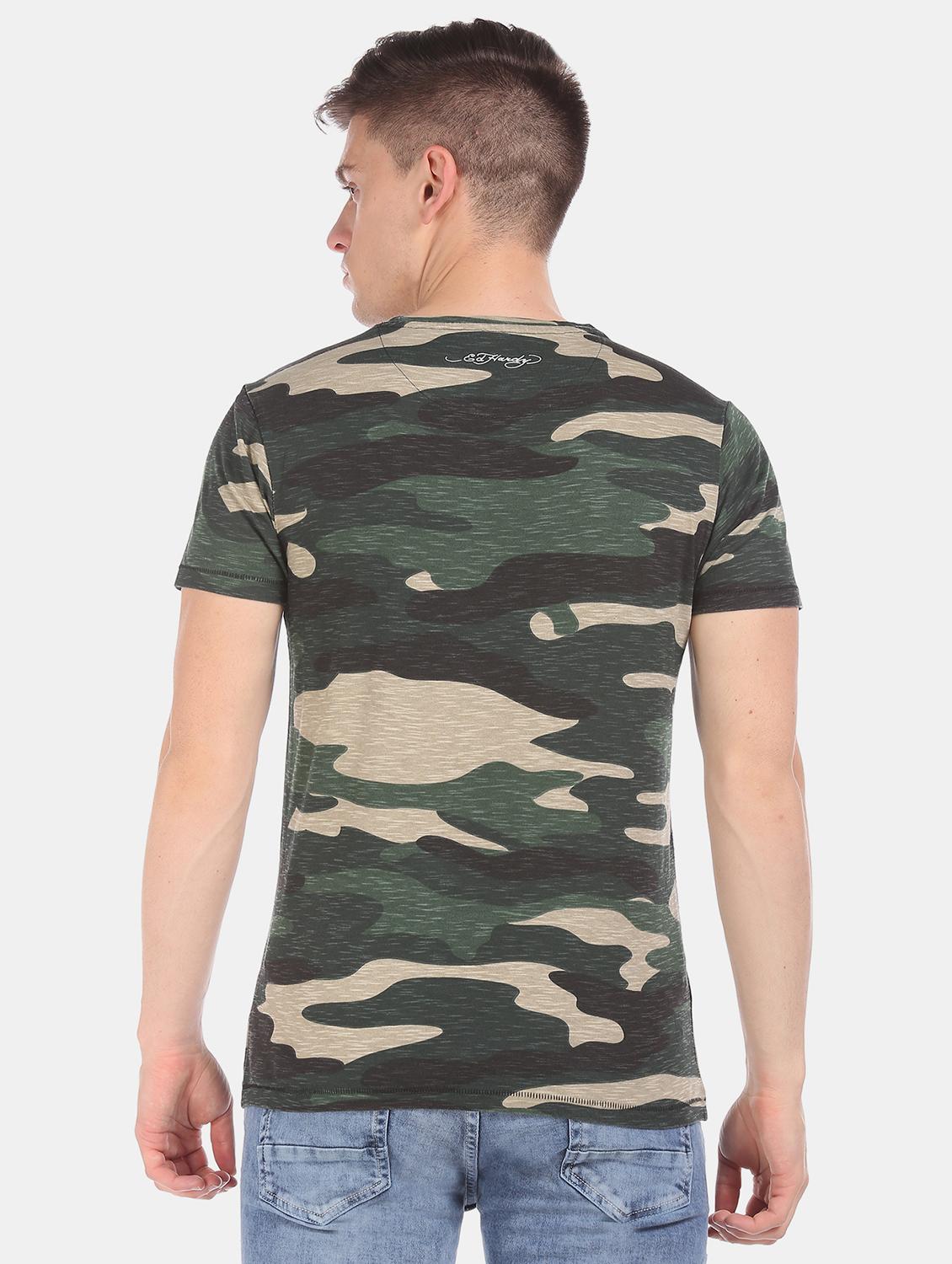 green printed t-shirt - 17631236 - Zoom Image - 3