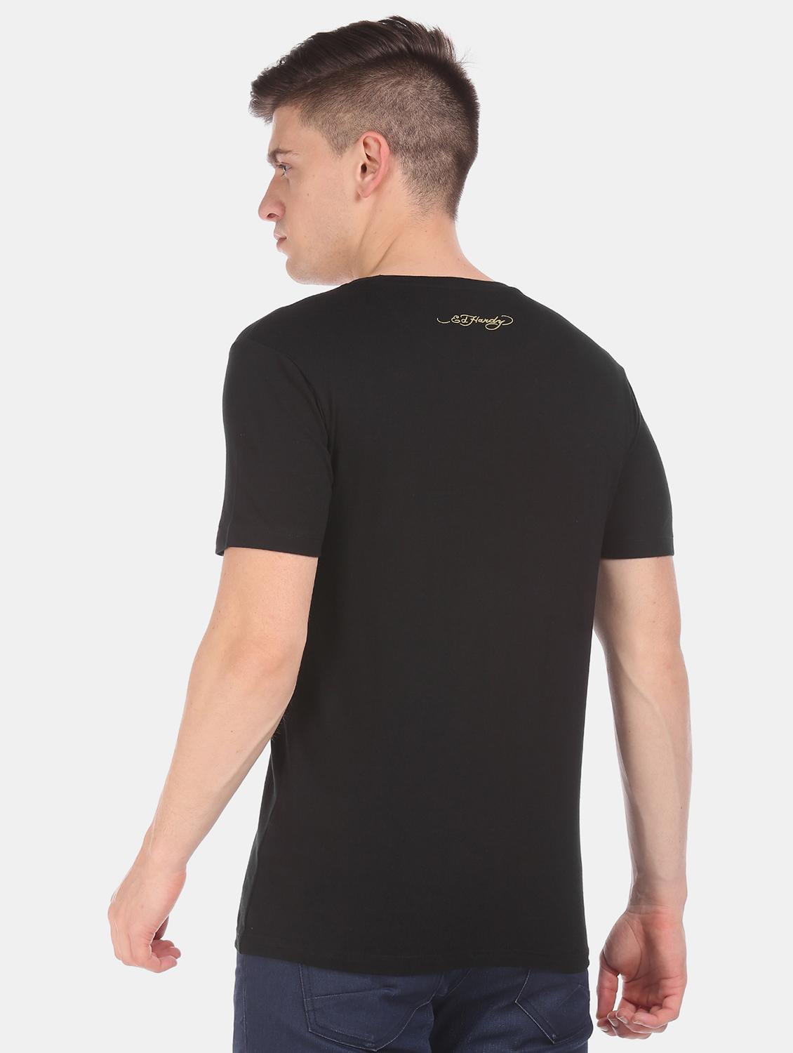 black printed t-shirt - 17631248 - Zoom Image - 3
