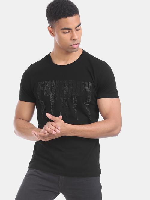 black printed t-shirt - 17631250 - Standard Image - 1