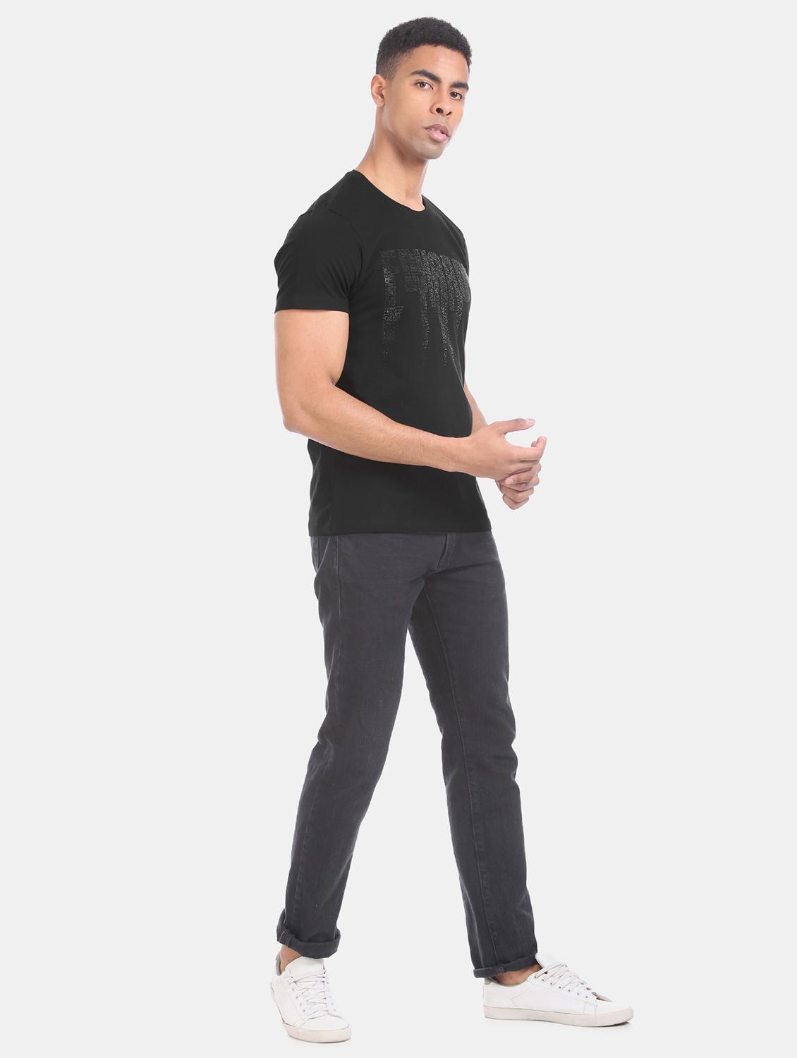 black printed t-shirt - 17631250 - Zoom Image - 4