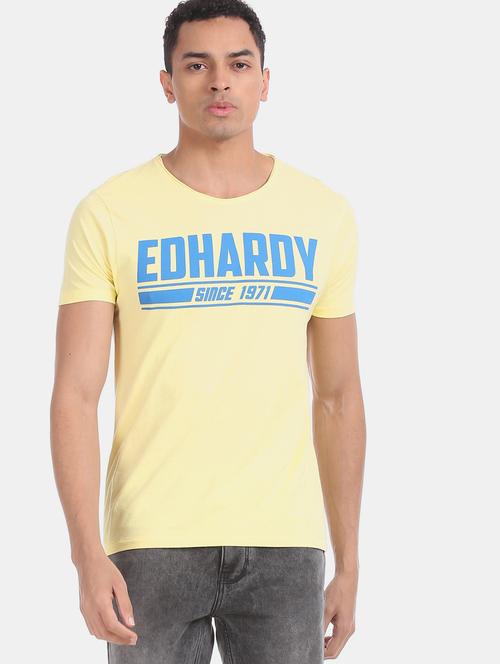 yellow printed t-shirt - 17631256 - Standard Image - 1