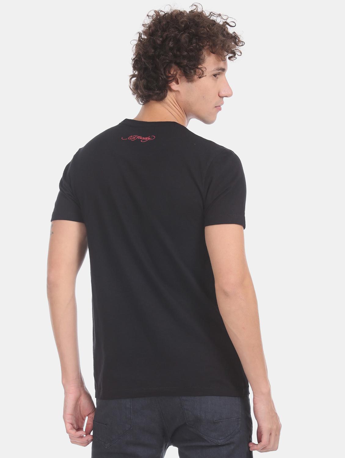 black printed t-shirt - 17631257 - Zoom Image - 3
